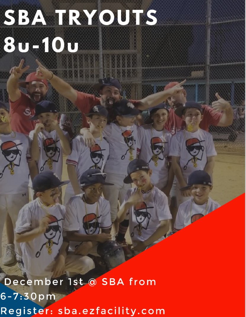SBATheShow's tweet photo. 8u,9u,10u- D1/Major level teams with some travel included. Come join one the country's most elite youth baseball programs. #SBAEveryday https://t.co/Gr4qT2vhMt
