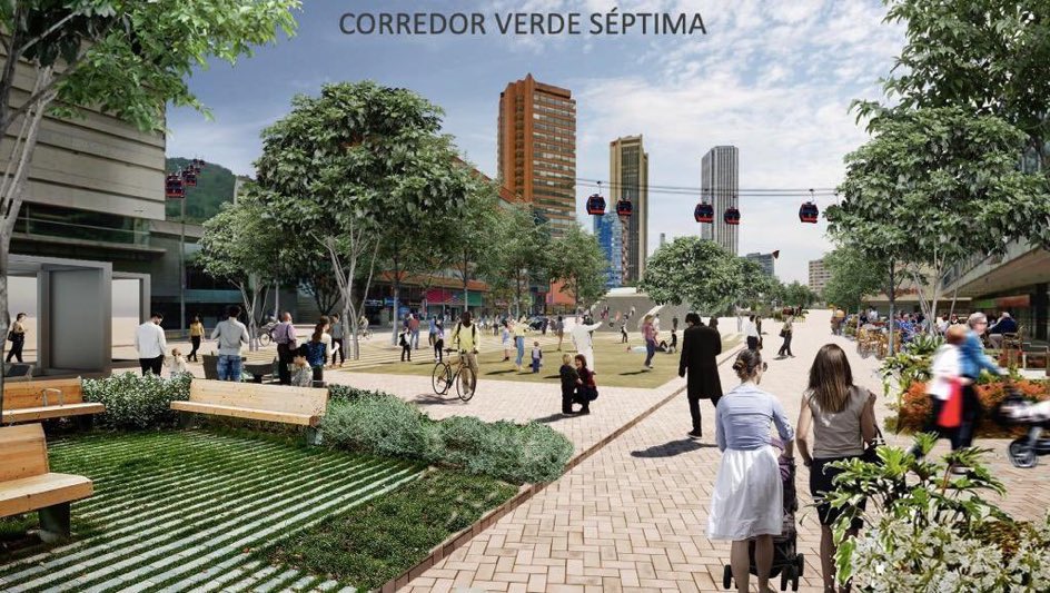 DanielSamperO's tweet photo. No sé si vivir en el render del corredor verde de la séptima o en el del Río Bogotá: depende de lo que me demore en el render del metro... https://t.co/wN0oqSazJH