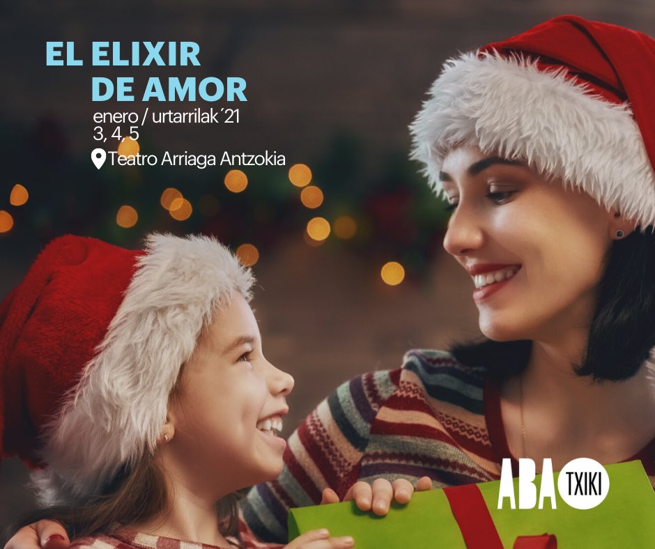 ABAOBilbaoOpera's tweet photo. #ABAOTXIKI I Celebra El Año Nuevo en Familia ✨✨✨
🎟 De 10 a 16€
Con los #BonosBilbao ahorra el 50%
Venta exclusivamente en
Teatro Arriaga
👉https://t.co/vQqqJKRTvM
#txikiplan #operatxiki #planfamiliar #regalacultura #regalosespeciales2020 https://t.co/gmdYgCcfAY