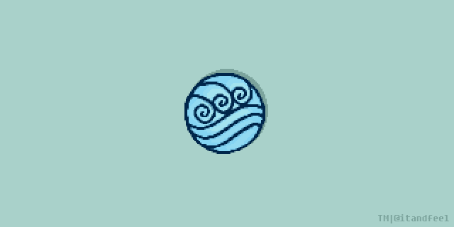 thamesis09's tweet photo. #watertribe symbol, #AvatarTheLastAirbender for 
@PenBearStudios.

 #PenBDaily #pixelart #digitalart #challenge #aseprite https://t.co/tziSW1Z5rR