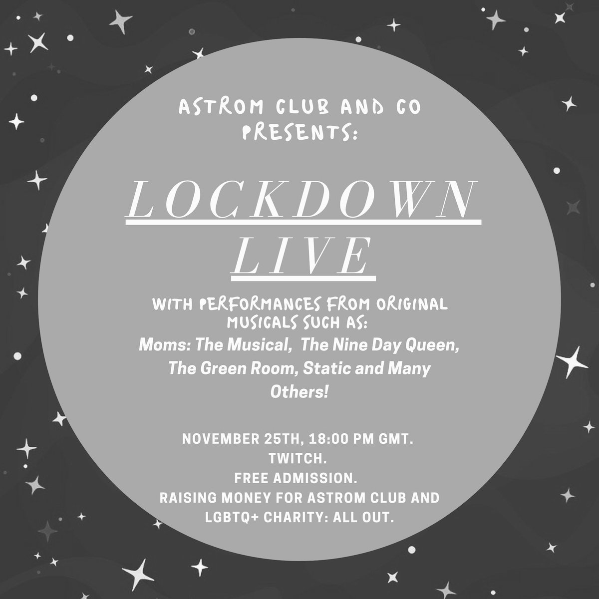 AdasAlgorithm's tweet image. Head over to Twitch tomorrow night at 8.00 to stave off lack-of-theatre boredom and hear Ada's Algorithm as part of this live concert! 
Another great opportunity to stand alongside other #newmusicals and stand up for #LGBTQ charity @AllOut too.