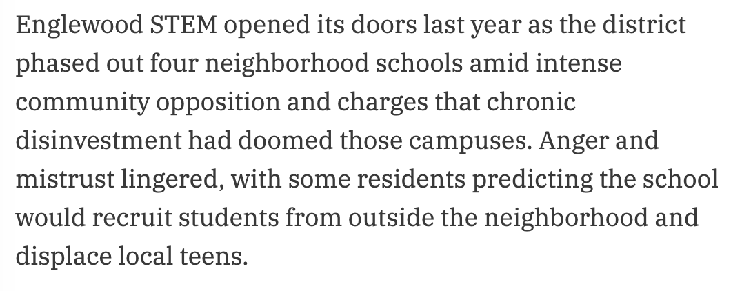 Connecting to a community during COVID definitely isn't a struggle unique to Demaya. Her school, Chicago’s Englewood STEM High School, is still chipping away at community mistrust and building up its own culture — something made much harder during a pandemic.  #EdChat  #EduTwitter