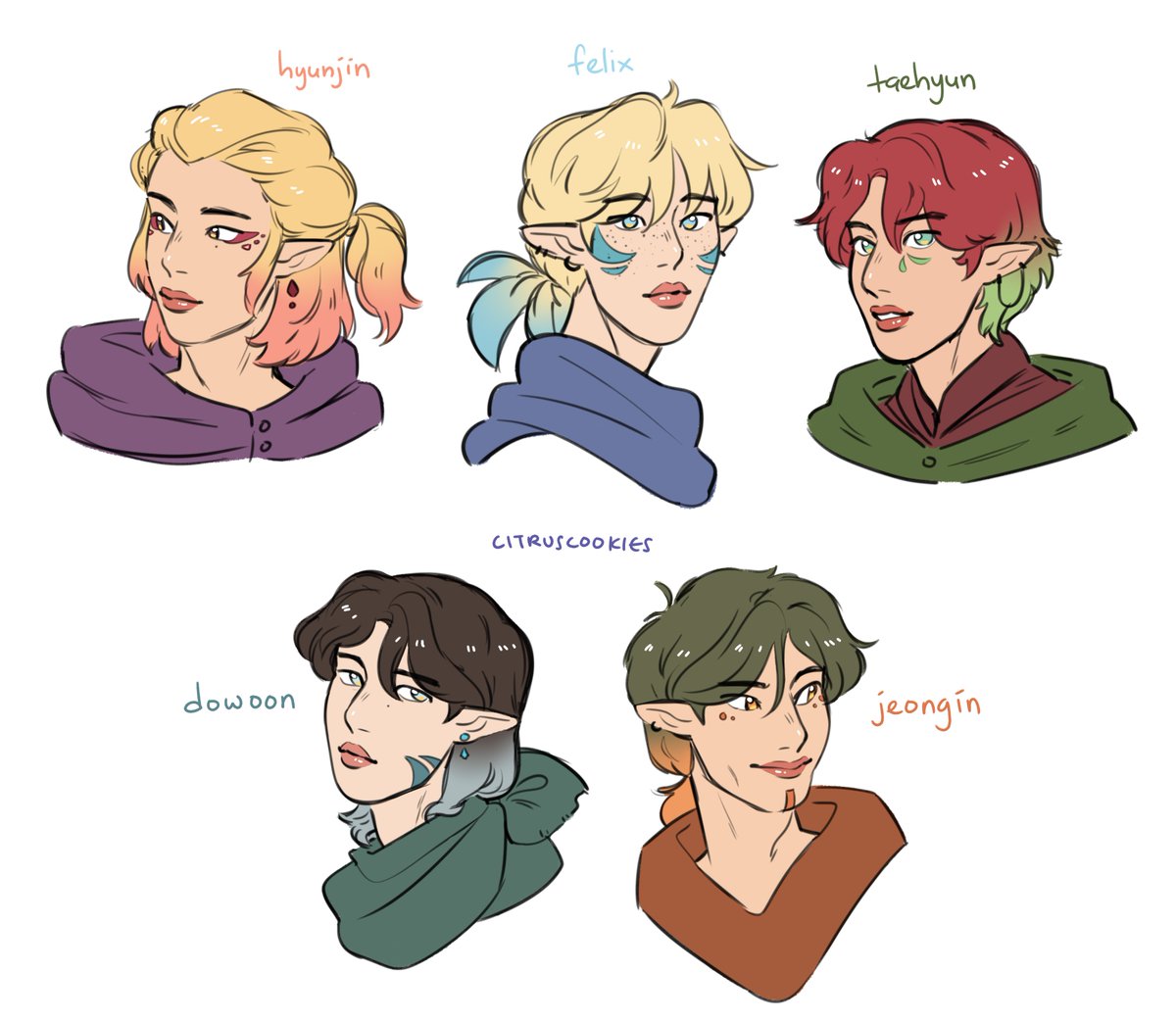 Some bird boys from an AU 