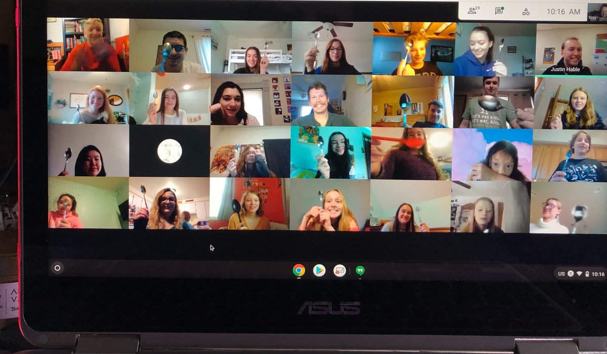 academyowhs's tweet photo. Academy students are not shutting the door on their fun! Levels 1 and 2 participated in a virtual scavenger hunt during their live session today! The "Wayne Gang" freshmen mentor group and the "Lew's Crew" sophomore mentor group took away the big WIN! https://t.co/hzXVszYiib