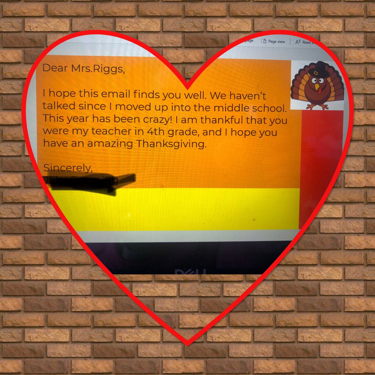 I’m thankful for my ALL my Rigglets (past and present). I got 3 awesome emails from 3 past students today. While I tried to express how thankful I was in my reply to them, they’ll never truly know how much it meant to me. #ThankfulGratefulBlessed