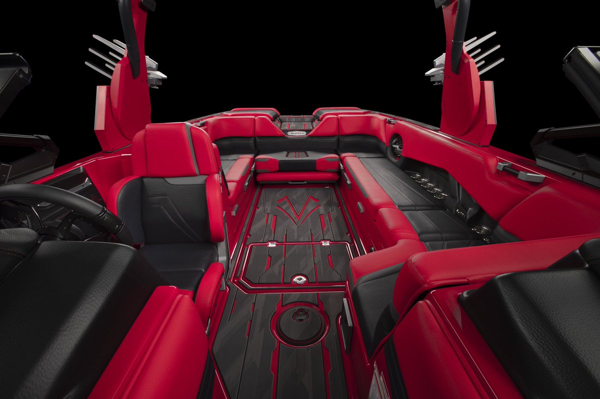 The 2021 Supra SL 🔥 featuring the Vision Control System, all-new GatorStep non-skid in 3 color laser Cardinal Red and the Scarlet Red Chill Tech Vinyl. #supraboats #suprastoked #suprasl
