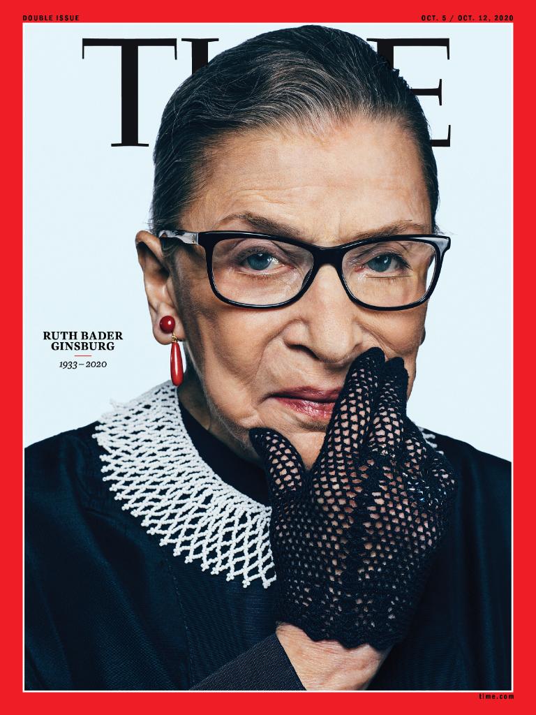 This South African collar was Ginsburg’s favorite of all. She wore it in multiple Court photos, in her own official portrait now hanging at the Supreme Court, and on the cover of TIME.