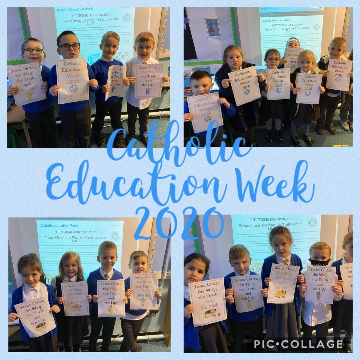 SmosP4's tweet photo. Celebrating ‘Catholic Education Week 2020’ 🙏 @SMOSPrimary @rercag #CEW2020WayTruthLife #CEW2020 https://t.co/vkLWJSwKph