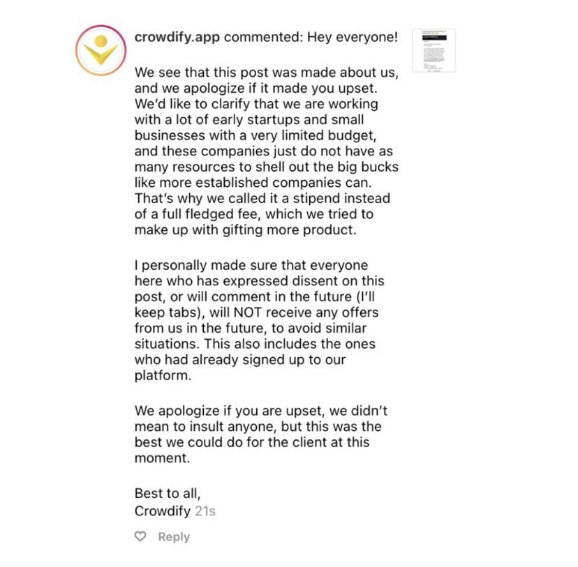 orlaghshanksPR's tweet photo. The response was going so well until the second paragraph π€¦π»ββοΈ Not the best way to deal with influencers π₯΄ #influencerpaygap https://t.co/t5DLHu2m9o