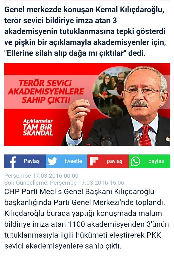 Kılıçdaroğlu denen tıbbi atık Ak partiye oy veren öğretmenlere öğretmen demezmiş.
Ona Devlet düşmanlığı yapan
pkk'ya destek çıkan
İslam düşmanlığı yapan söz de akademisyenler lazım.
Aybüke ve Necmettin gibi Vatanseverler değil..
#ÖğretmenDüşmanıCHP