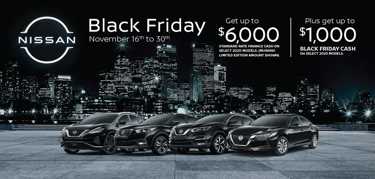 TCNissan's tweet photo. Amazing incentives on remaining 2020 models!!

#BlackFriday #OnNow #TCNsocial #TransCanadaNissan #Nissan #Sale #BIGsale #proudtobedrivingthebest #enjoytheride #Peterborough #PTBO #PTBOcanada #Kawarthas #KawarthaLakes @Ptbo_Canada https://t.co/lKn7NfEqpn