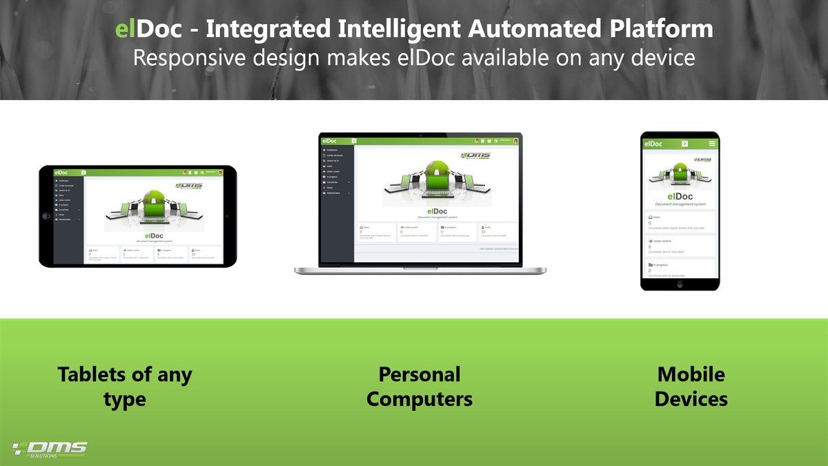 DMS_Solutions's tweet image. #elDoc provides 24/7 access to your documents and business collaboration environment from any place and any device. 

#IntegratedAutomationPlatform #AnywhereOperations #IntelligentAutomation #IA #IntelligentDocumentProcessing #IDP #ComputerVision #MachineLearning #ML #HongKong