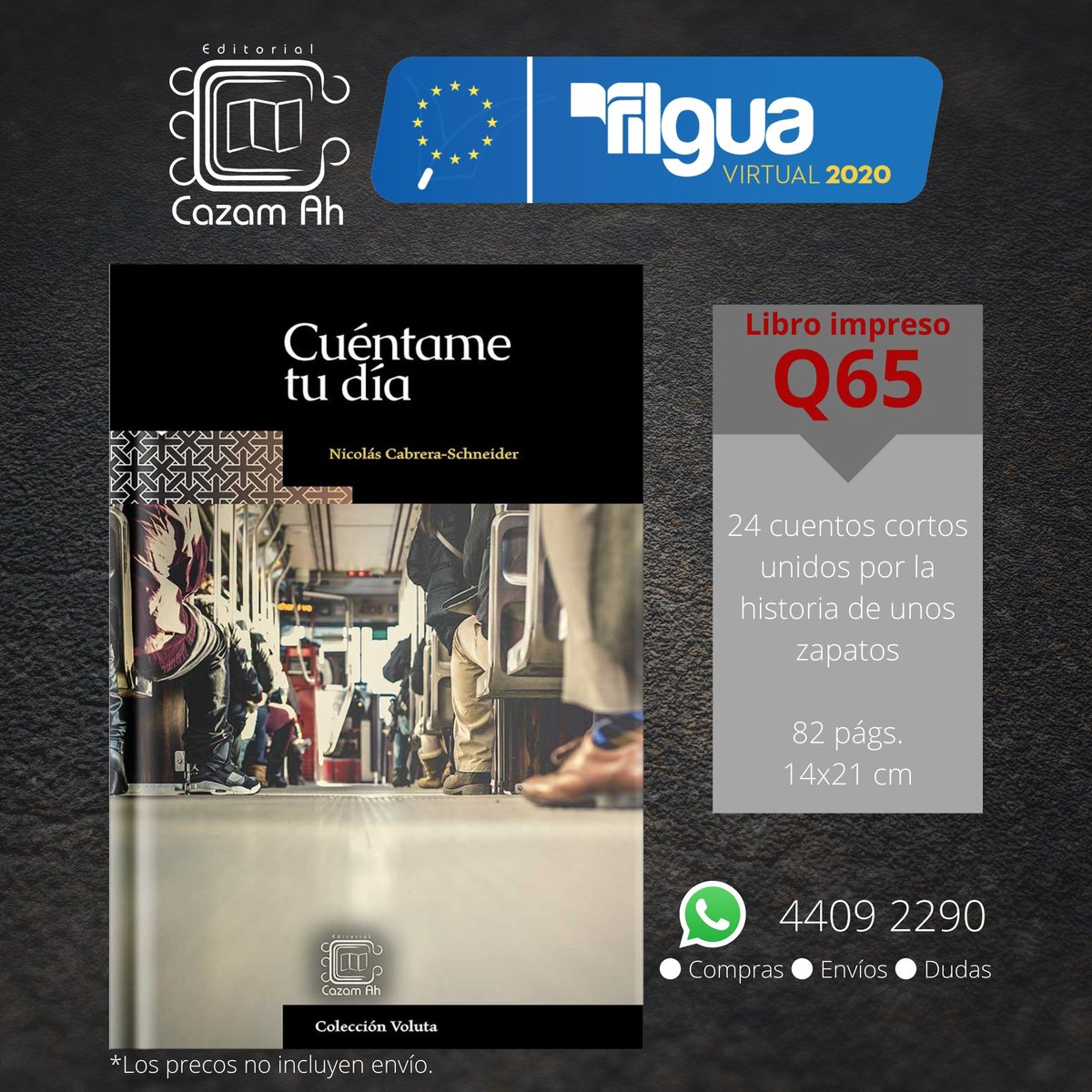 cazamah's tweet photo. ¡Ya estamos en #FilguaVirtual2020 con envíos a todo el país a solo Q30!
https://t.co/YqOz8igGdB
#Filgua #Filgua2020 #FilguaVirtual https://t.co/NwsUwRqvRM