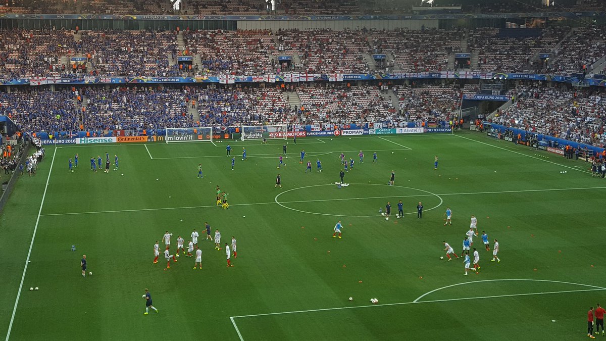 We were through, all that mattered. Iceland in Nice. Sounds perfect. Started well.  @NeilRands birthday, beautiful scenery, seeing Tyson Fury get wankered all over town. Even met up with  @JeremyAlbert20. Not to be. A horrific night as the dreams came crashing to an end.