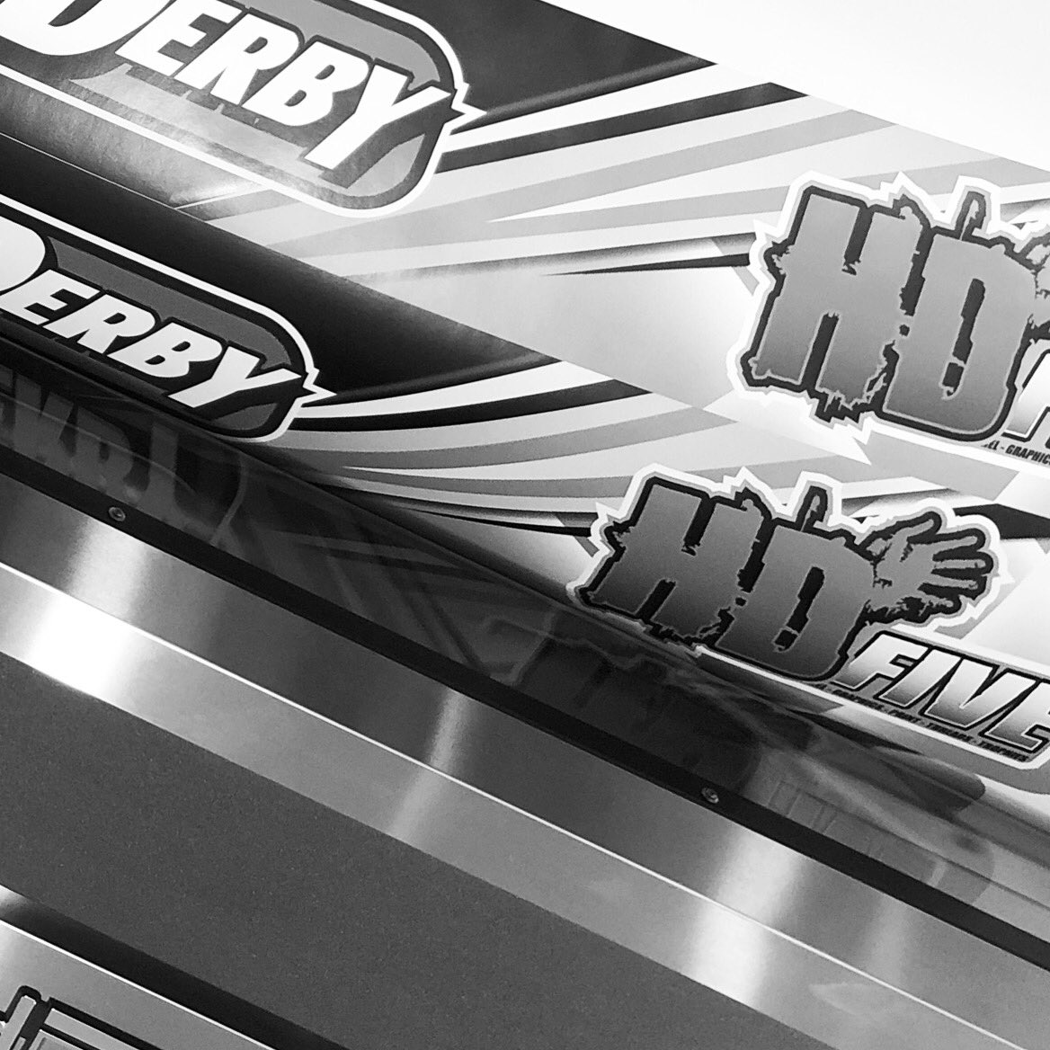HorvathDesign's tweet photo. Hot off the printer. We are proud to be the exclusive sponsor for the #SnowballDerby windshield banners for the 5th year in a row. #Designed2Win #TeamHDFive #HDFive https://t.co/unjRfs77iw