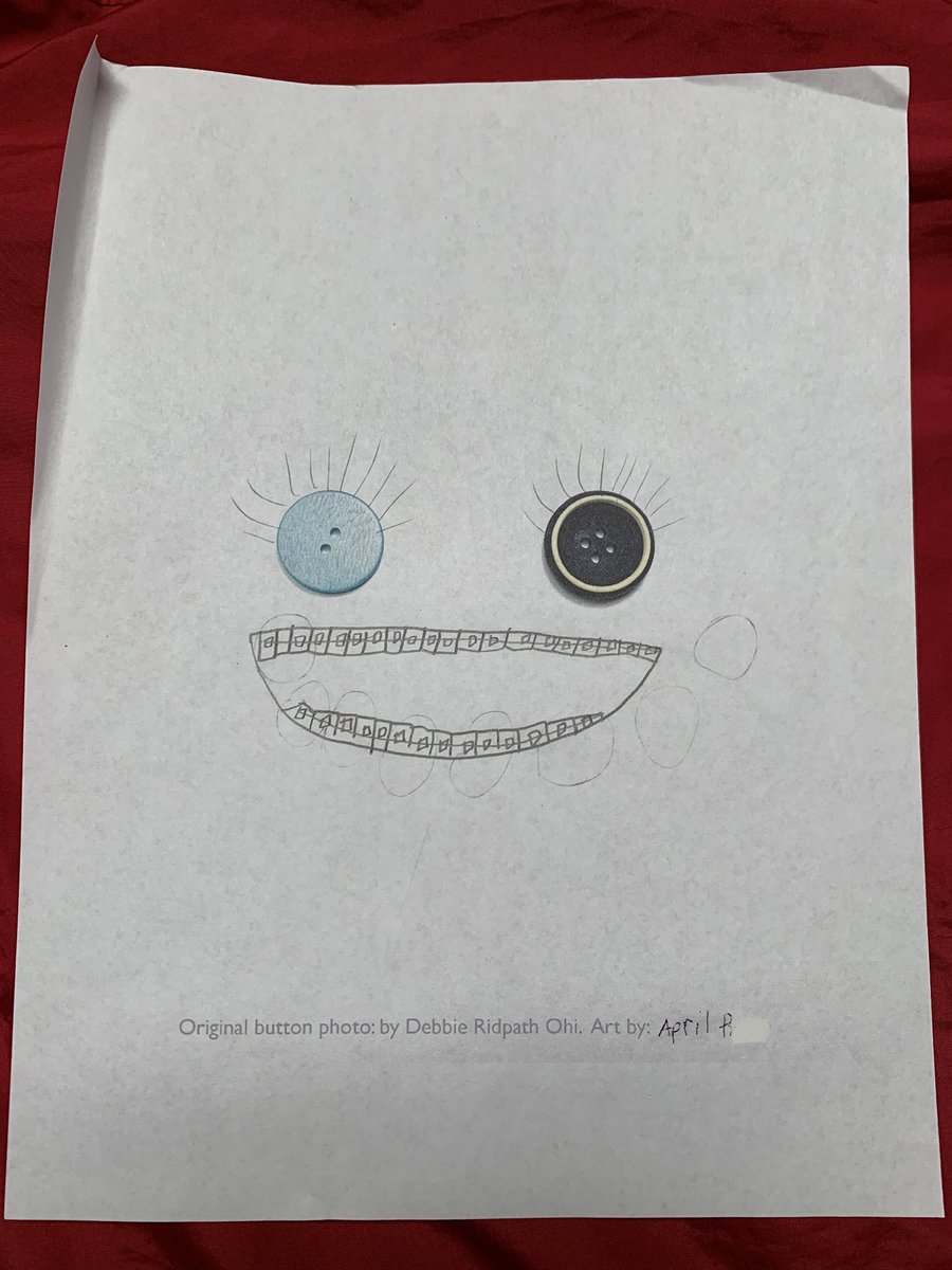 BscsLibrary's tweet photo. More 4th grade collaboration with author, illustrator, &amp; fun ideas generator, @inkyelbows! #ButtonDay #WeAreBlessed https://t.co/j1pe3KmDi0