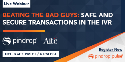 DatosInsights's tweet photo. Join @AiteGroup's @ShirleyInscoe and @pindrop on Thursday, Dec. 3 at 1PM ET for a live #webinar: Beat the Bad Guys: Ensure Safe and Secure Transactions in the IVR. Register today at https://t.co/NrXvZKDmi6 #contactcenter #fraud #IVR #CX https://t.co/gExjIZwqY9