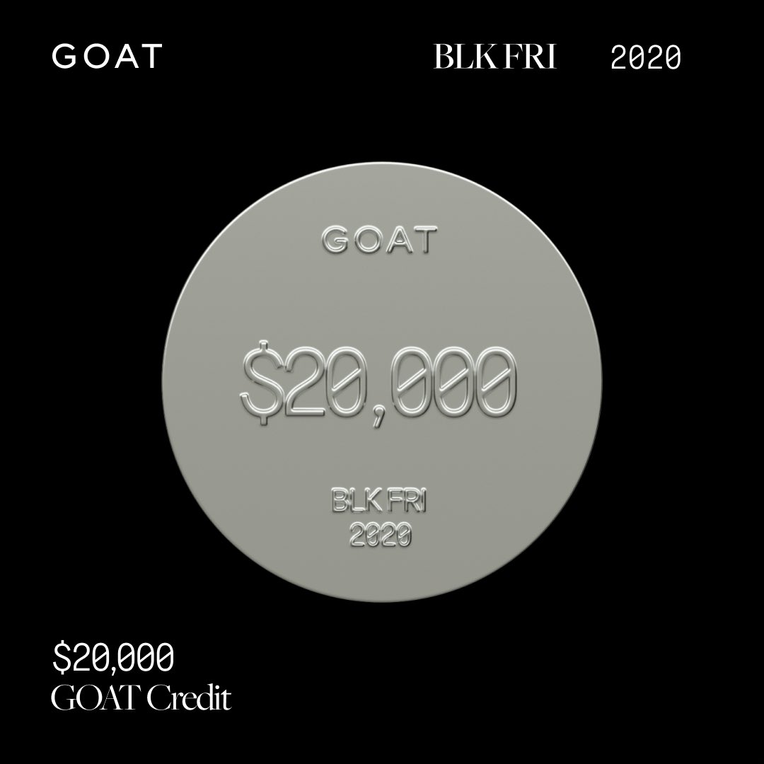 rjudge0863's tweet image. Enter #GOATBlackFriday for a chance to win sneakers, credit and other exclusive prizes goat.app.link/ld1AhrqFXab