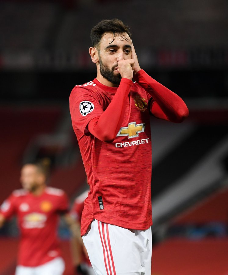 MidfieldWatch's tweet photo. Bruno Fernandes game by number vs. Istanbul Basaksehhir:

2 goals
52 touches
42 passes (71%)
4 shots
4 recoveries
3 chances created 
3 key passes
2 accurate long balls 

Not just a penalty merchant 😉🔥 https://t.co/cpWBfIdVN2