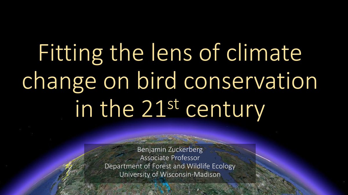 1/25  #BOUsci20  #SESH7 Excited to be talking about fitting the lens of climate change on 21st century bird conservation at  #BOUsci20  #ornithology  #climatechange