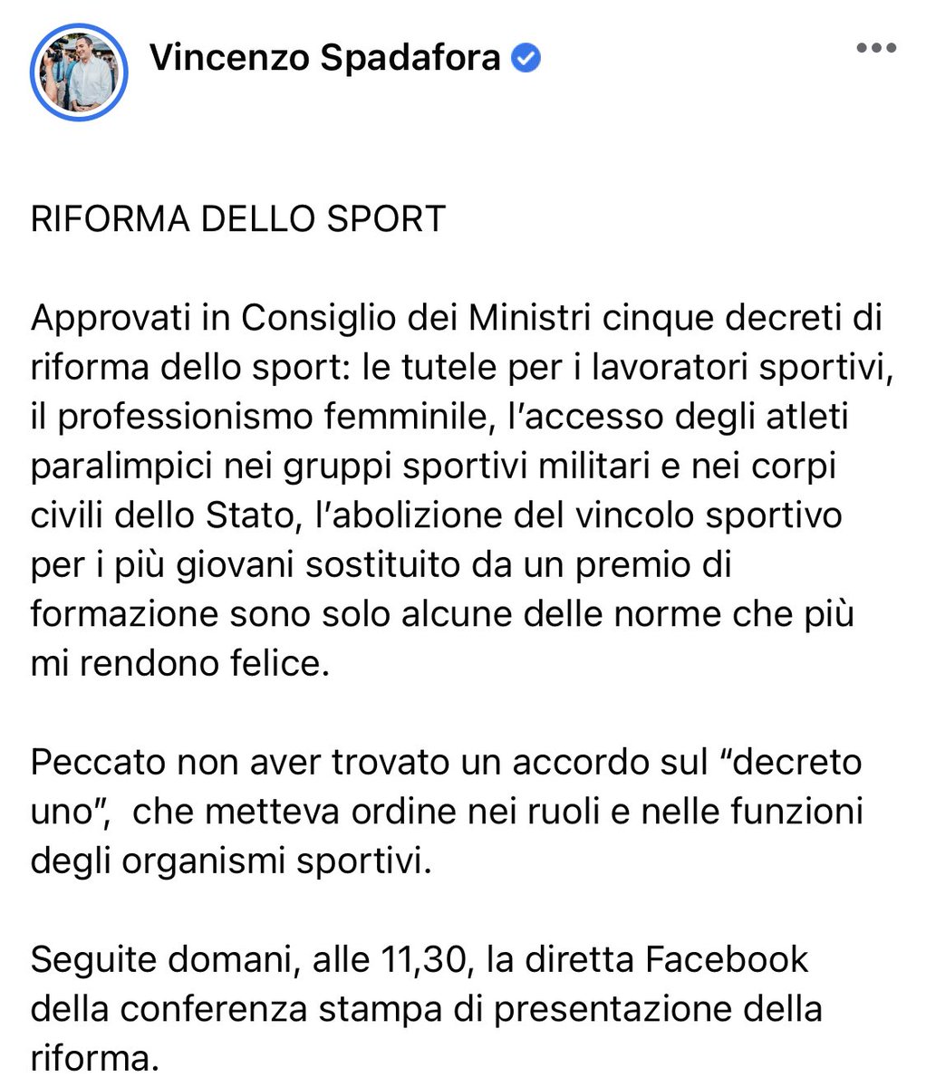 Vincenzo Spadafora tweet media