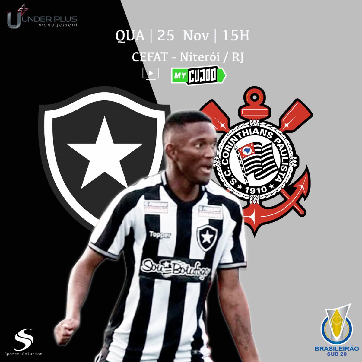 UnderPlus's tweet photo. Mais um importante compromisso parabobXerife @wesleyj01 pelo Campeonato Brasileiro Sub 20.
.
Dia de encarará a equipe do Corinthians.
.
Pra cima garoto, que Deus continue abençoando a tua vida.
.
#WesleyXerife #WesleyDefender #WesleyBotafogo #TeamUnderPlus #UnderPlusManagement https://t.co/JVMstXxhD1