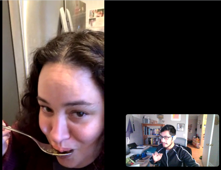 ManilanH's tweet photo. We got some #NativeCooking going on here with my pal @CarlyPildis as we talk about the upcoming holiday and how we can revitalize traditional Native dishes and honor the contributions of Native communities while dispelling historical myths. https://t.co/EsSMQiWKBI