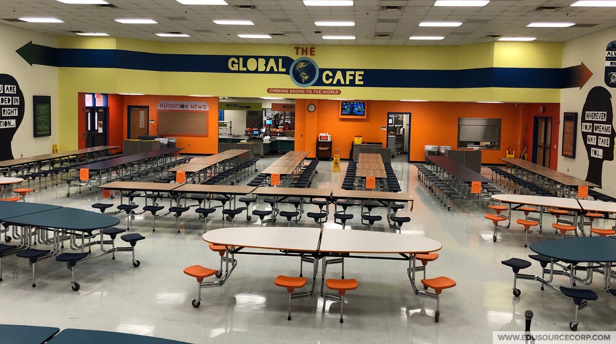 EduSourceCorp's tweet image. Check out this cafeteria transformation @aldinecafe @AldineISD  #transformationtuesday #amazingtransformations #childnutrition #globalcafe #DreamBig  #openingdoorstotheworld #opendoors #achieve #mathandscience #education