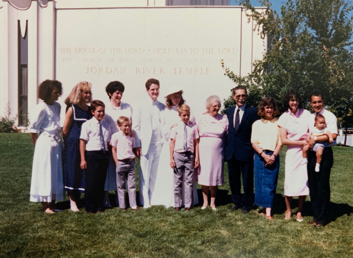 HankMcIntire's tweet photo. (2 of 3) My wife &amp; I were married in the temple, and now we see our children being joined to their spouses there as well. We’re thankful for the peace that is found in the temple and the power that goes with us when we leave its sacred walls. #GiveThanks https://t.co/KAzucLXTwU
