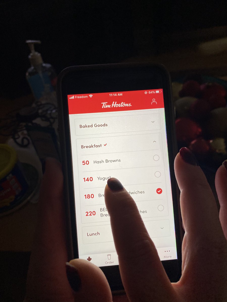 rvurro1's tweet photo. My mom keeps scanning her Tim’s rewards card each time she goes to Tim’s and asked me, how do I redeem these points? So I showed her how to download the Tim hortons app and we created an account for her with her card number! She had so many points! @YEPeducation #letsteachadults https://t.co/50i0gWxLG8