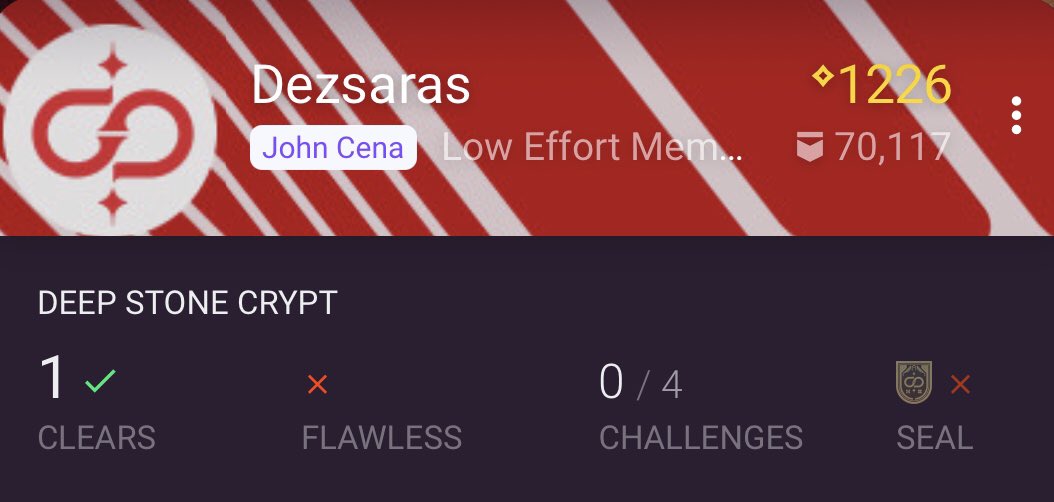 dezsaras's tweet image. Really enjoyed #DeepStoneCrypt raid in #Destiny2 First time since Eater of Worlds I got a Week One completion!

Love the Exo lore (all 3 characters are Exo) stunning visuals, and ended up getting the exotic sparrow and ghost first time through!

Thanks @Lordschaby21 @zopney