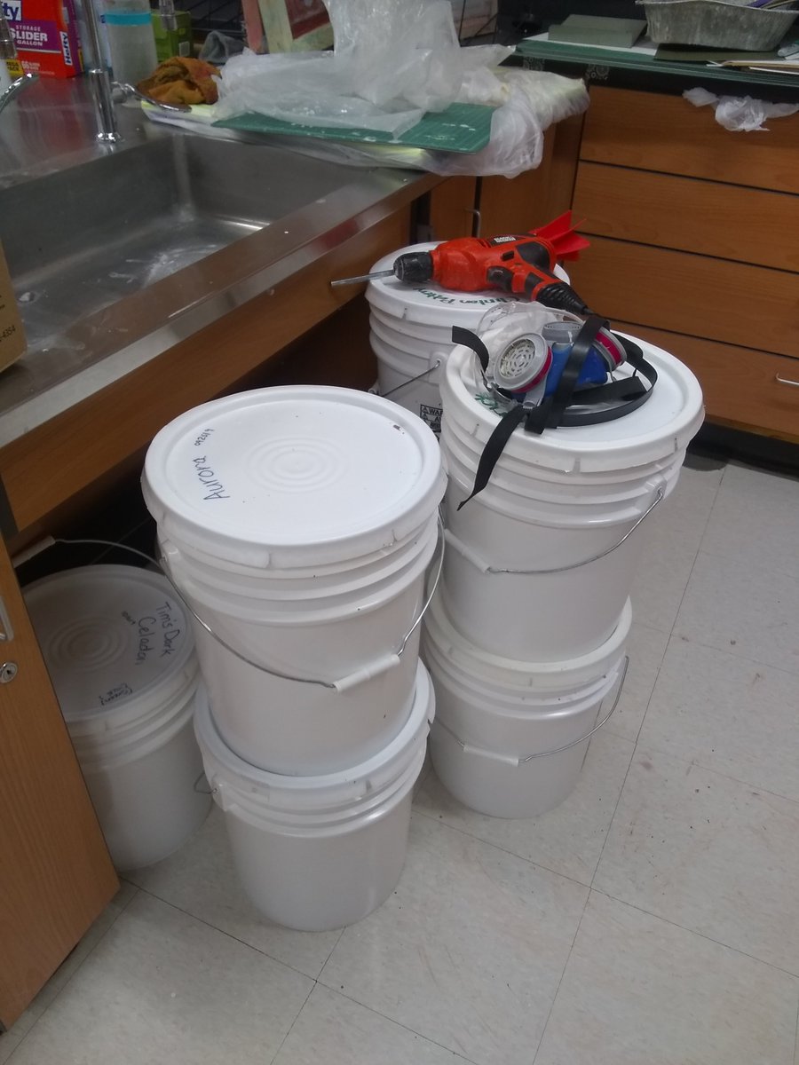 HSartWaterloo's tweet photo. Glaze is ready! Pottery, line up! https://t.co/oH3Jt2rtmP