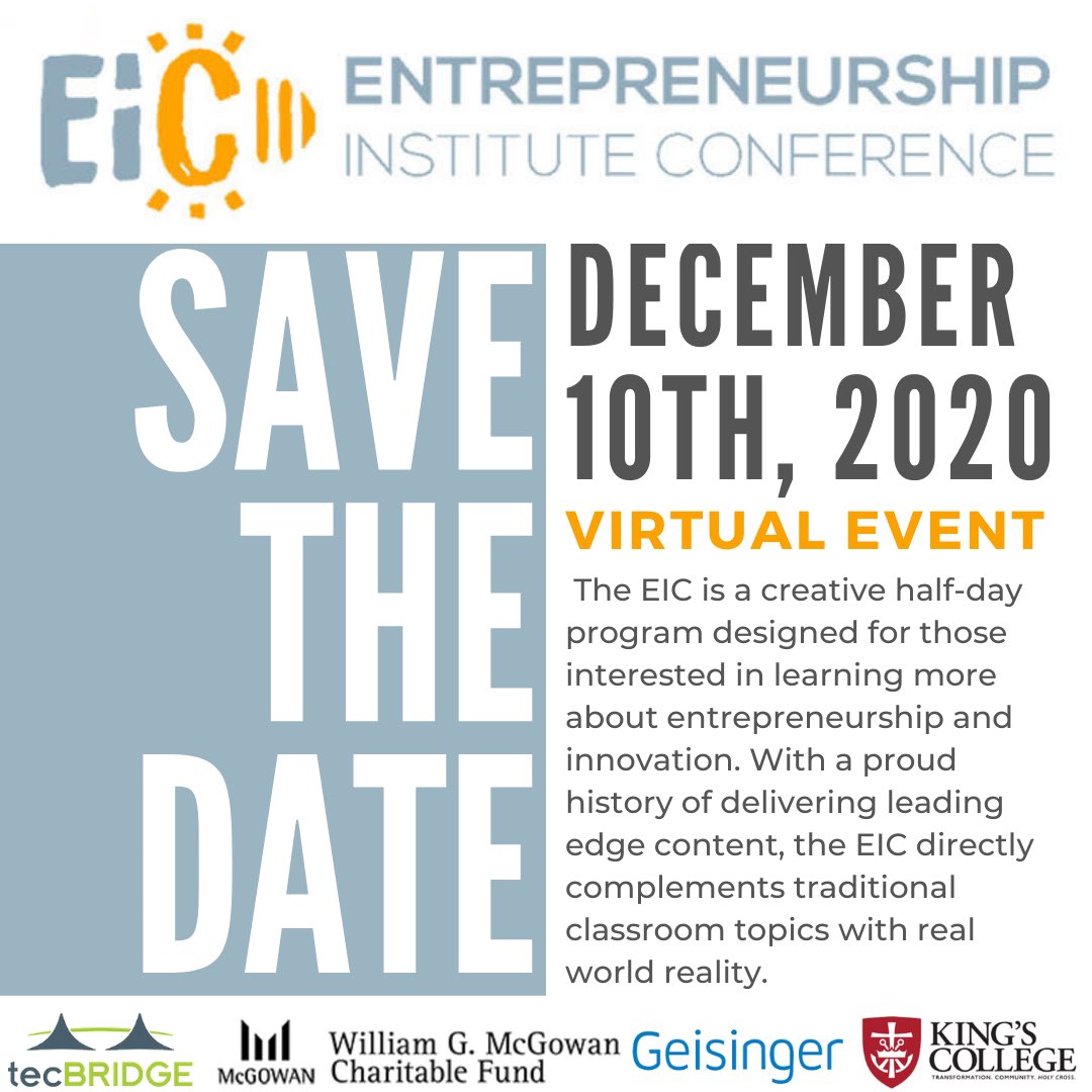 tecBRIDGE1's tweet photo. Visit https://t.co/bQaYHtYlDx for registration information!
We hope to see you, virtually, at the Entrepreneurship Institute Conference!
#technology #innovation #tecbridge #tecbridgenation #entrepreneurship #entrepreneurlife #entrepreneur #nepa #innnovatenepa #createcommunity https://t.co/mn2HwKJCHn