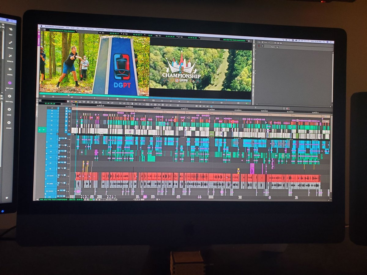 DiscGolfProTour's tweet image. The edit timeline of a 2 hour disc golf show on ESPN 😵 

#DiscGolfonESPN debuts in just a few hours! Be sure to tag your friends and family so they can all join in enjoying our awesome sport! 

#discgolf
#discgolfprotour
#dgpt
#discgolfnetwork
#dgn