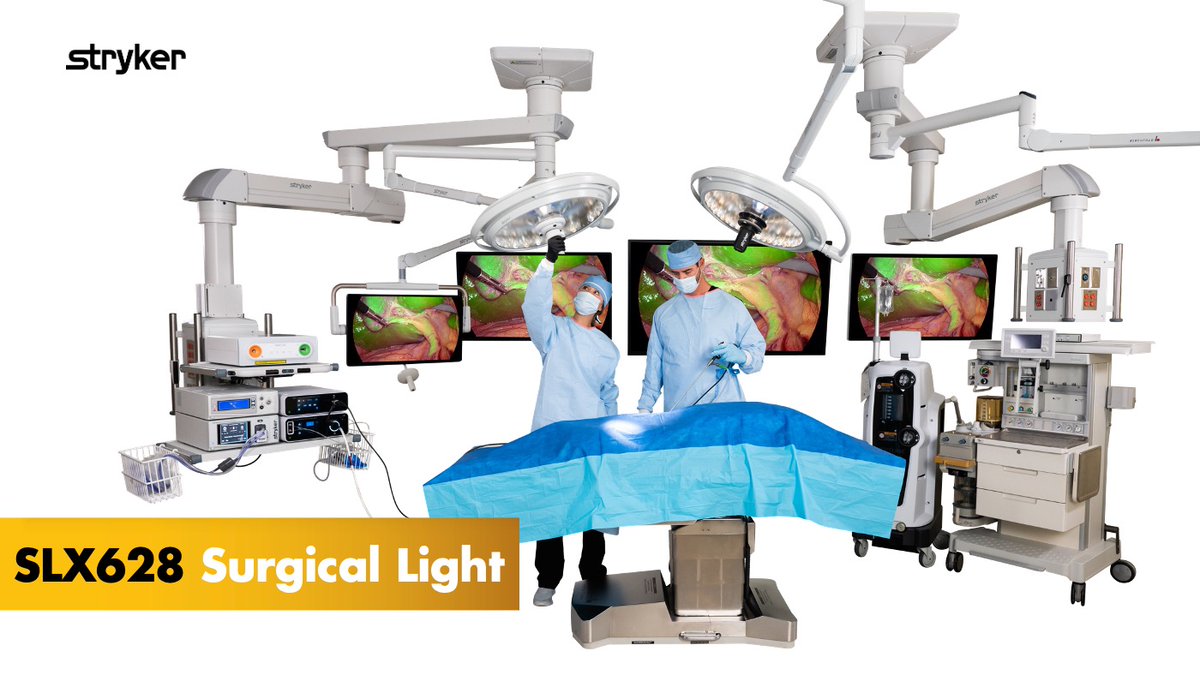StrykerComm's tweet photo. With the SLX628 Surgical Light, you can now enhance the OR experience like never before. Learn more: https://t.co/tsmAjLrNAP #StrykerComm #iSuite #SLX628 https://t.co/zbEXSzo9Ui
