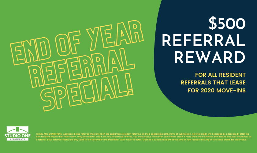 Studio1Detroit's tweet photo. What would you do with an extra $500 to close out 2020? #referrals #residentappreciation #studio1apartments #detroit #detoritapartments #forrentindetroit https://t.co/PSwRJzdXFA