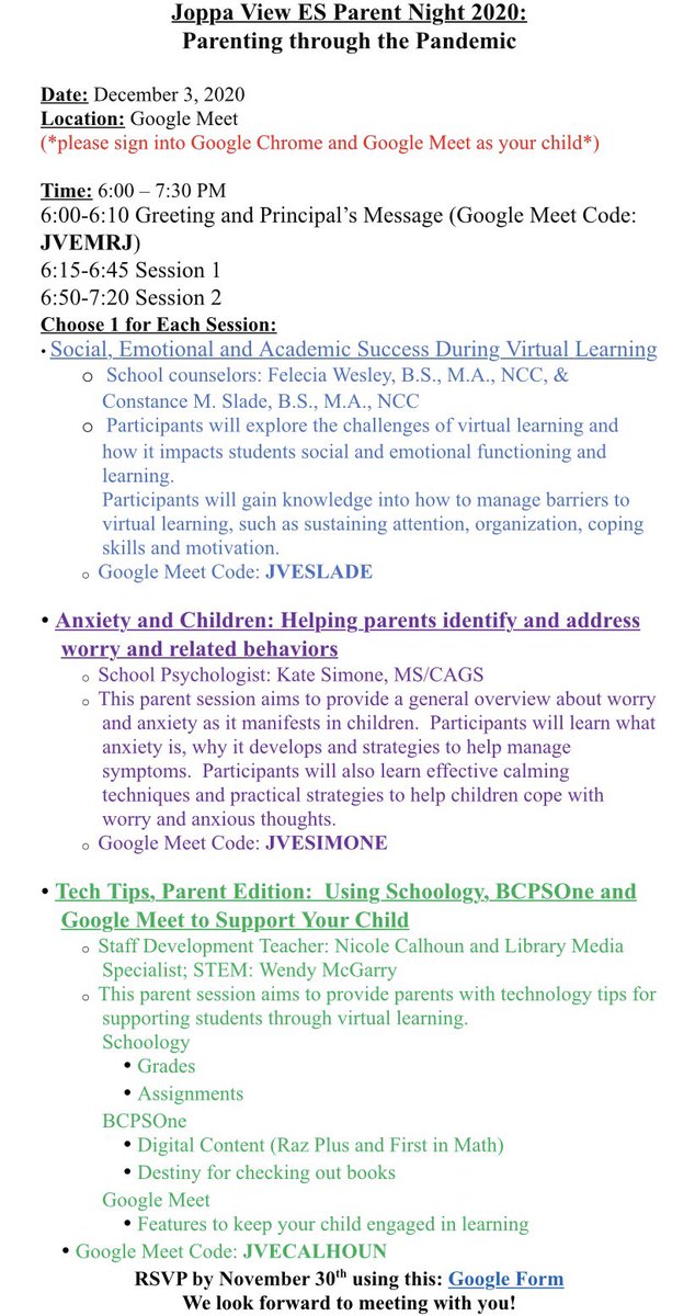 Joppa View is excited to announce our upcoming “Parenting through a Pandemic” night! We are offering workshops that assist with the challenges you may be facing as parents during this time. We look forward to seeing everyone 💙