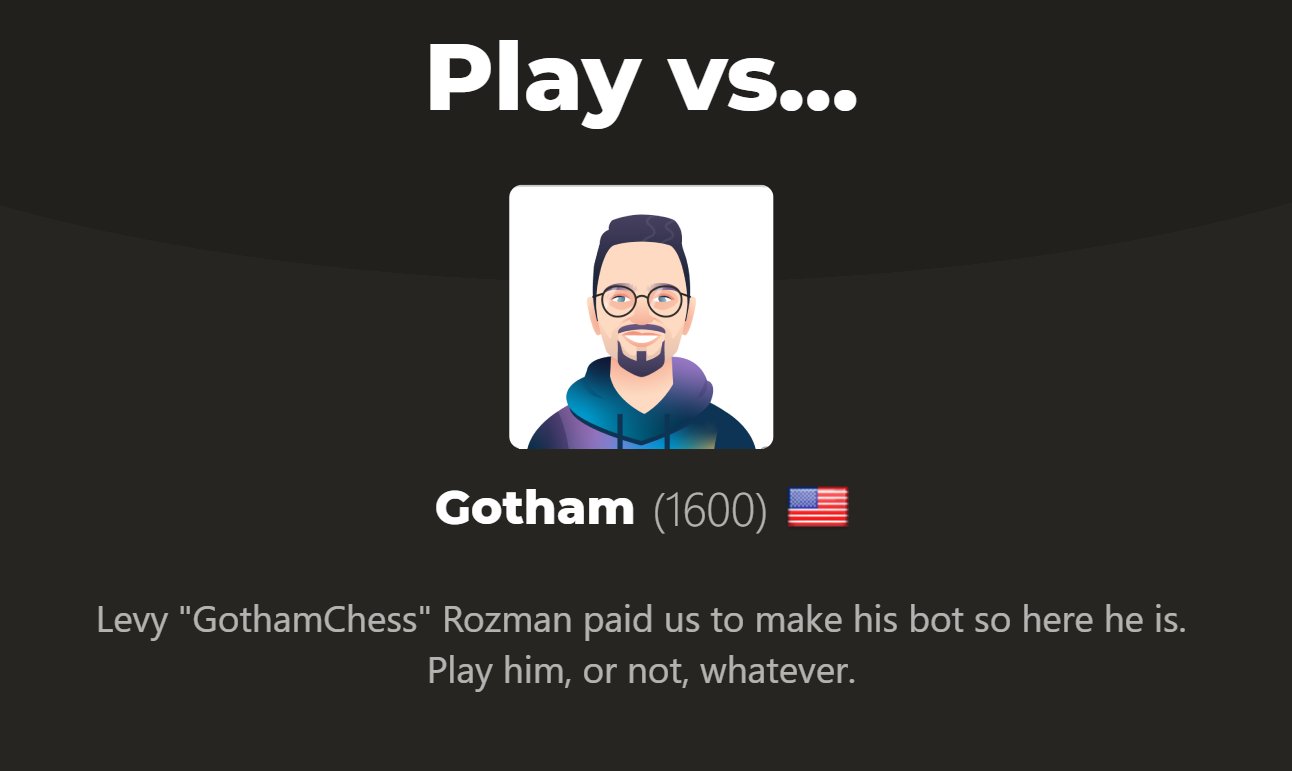 Chess.com on X: Just finishing up the description and rating for the new @ GothamChess  / X