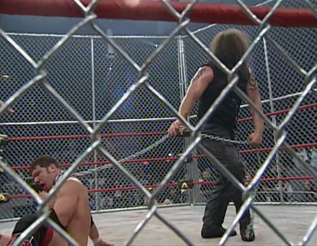 mikejhallgren's tweet image. One of my favorite matches of all time: @AJStylesOrg Vs. @TherealAbyss from #Lockdown '05 starts off #ImpactIn60!
