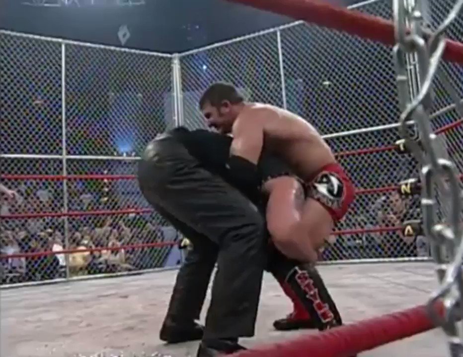 mikejhallgren's tweet image. One of my favorite matches of all time: @AJStylesOrg Vs. @TherealAbyss from #Lockdown '05 starts off #ImpactIn60!