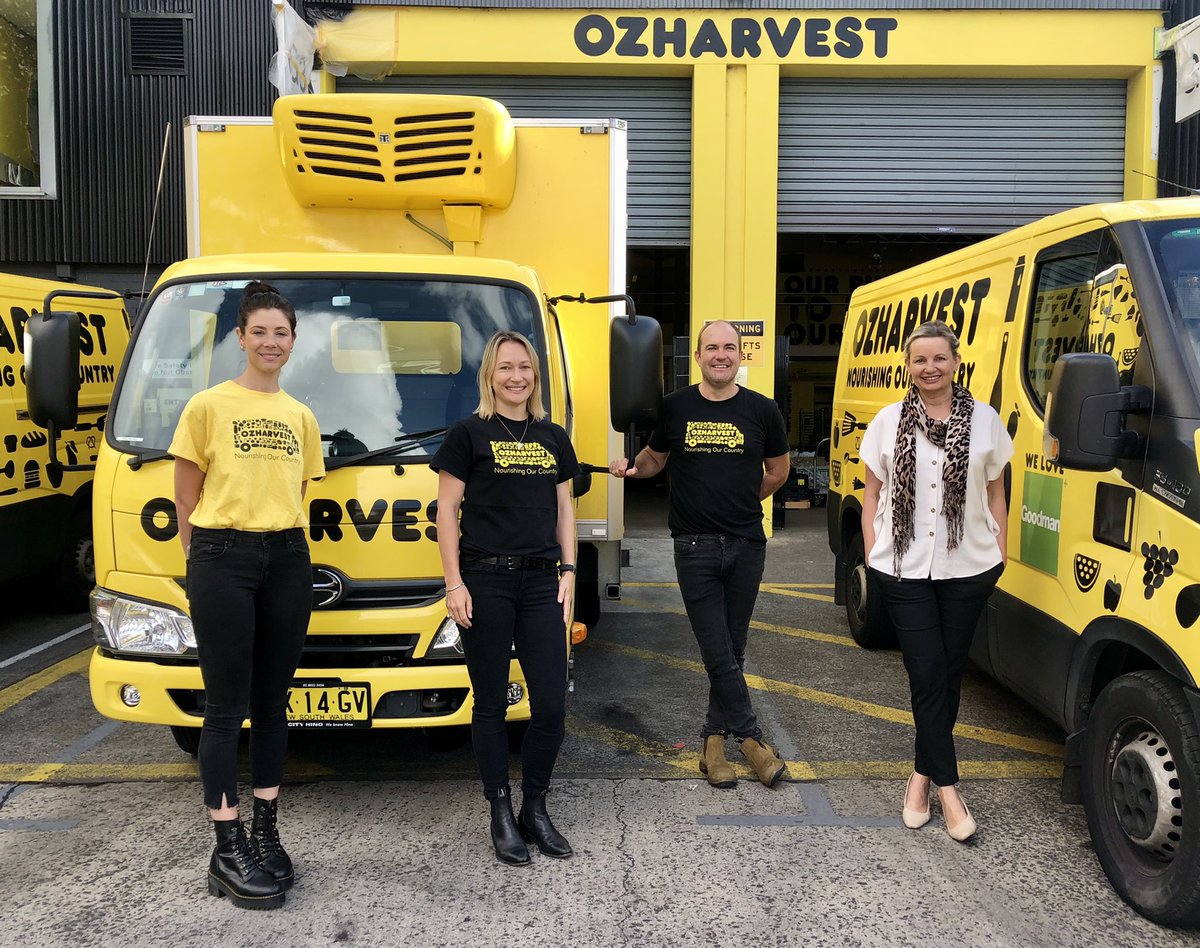 Today the Minister for the Environment, Minister <a href="/sussanley/">Sussan Ley</a> jumped in our yellow van to rescue food and deliver it to people in need. At OzHarvest, we are committed to halving food waste by 2030 #halvefoodwaste #fightfoodwaste #UNSDG12.3 #ozharvest #foodrescue