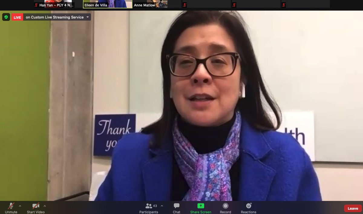 Lucky to have @epdevilla join @UofTPGME resident leaders live on zoom instead of just seeing her on tv to learn about #engagingothers. Thanks @AnneMatlow & @LBahrey_AnesPD for valuable lessons on communicating uncertainty. #LeadershipDevelopment #LeadershipMatters