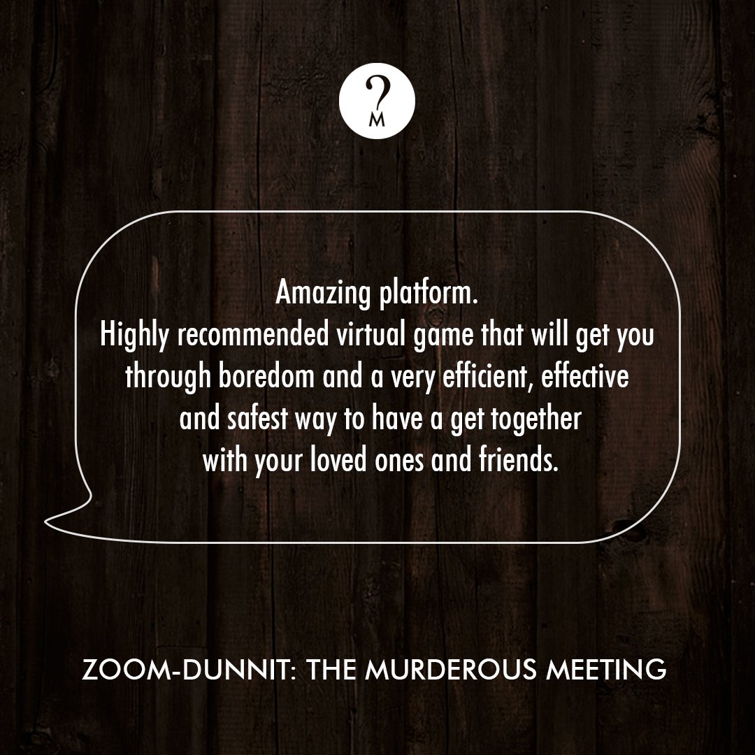 Thank you for the wonderful words, Mystery Lovers 🖤⠀

Bored at home? Don't worry, we have just the right thing for you! Book your slot now at buff.ly/2WBixFo!