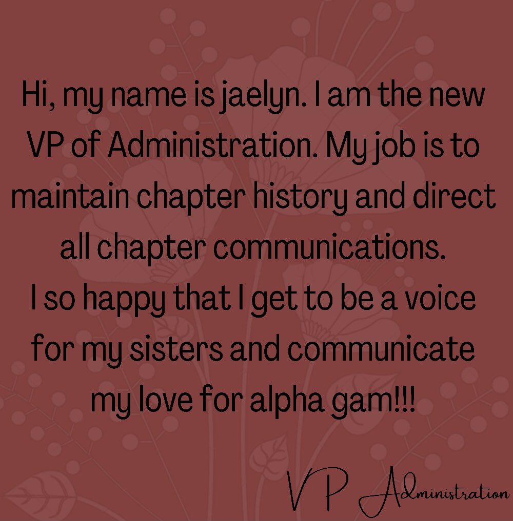 𝚅𝙿 𝙰𝚍𝚖𝚒𝚗𝚒𝚜𝚝𝚛𝚊𝚝𝚒𝚘𝚗, 𝙹𝚊𝚎𝚕𝚢𝚗 𝙼𝚌𝙱𝚛𝚘𝚘𝚖