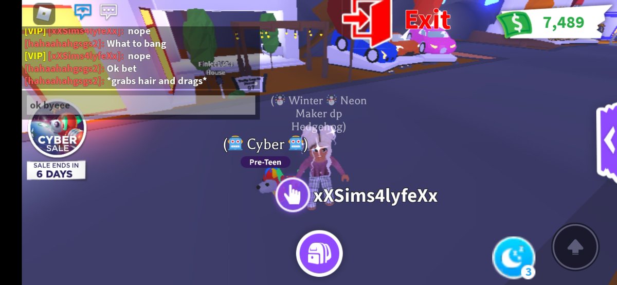 Pentictongrrl's tweet image. @TeamAdoptMe @PlayAdoptMe Calling out a dangerous and perverted player "hahaahahgsgs2" Had a glitch dungeon where he tried to force sex acts. Disgusting. I'm not a vulnerable age but this is totally inappropriate for a child's game! The last of his conversation before he left.