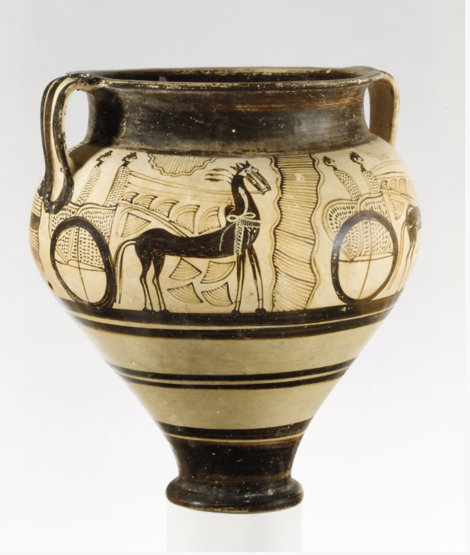 JimmyHeidt9's tweet photo. #CLST6 For this #FinalLookCloser thread, I chose to look at the Terracotta chariot krater after going back to the #LookCloser2 library. Out of all the artifacts we have looked at, I chose this because I was fascinated most by its deep-bodied kraters and complex pictorial scenes. https://t.co/zMFnhghZzP
