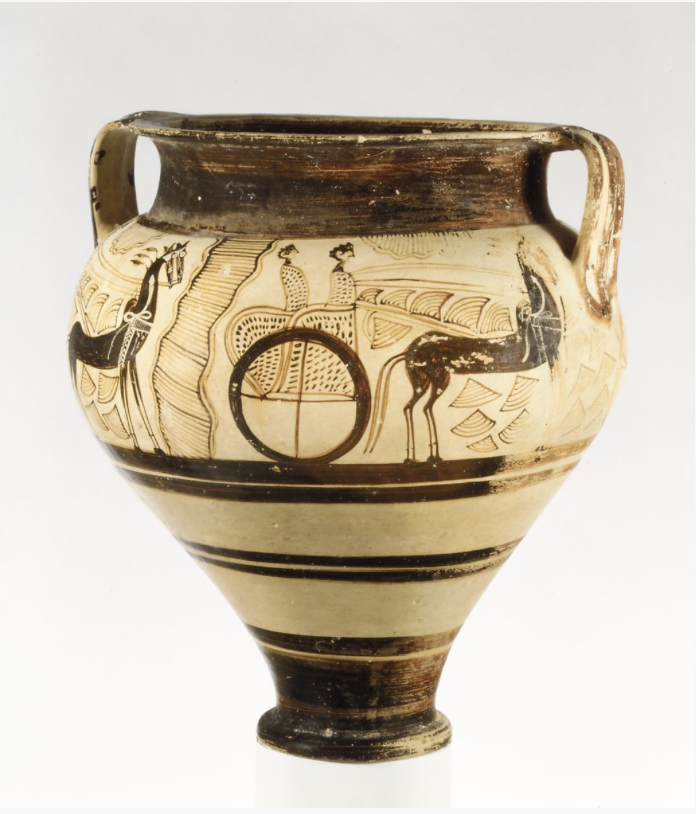JimmyHeidt9's tweet photo. #CLST6 For this #FinalLookCloser thread, I chose to look at the Terracotta chariot krater after going back to the #LookCloser2 library. Out of all the artifacts we have looked at, I chose this because I was fascinated most by its deep-bodied kraters and complex pictorial scenes. https://t.co/zMFnhghZzP