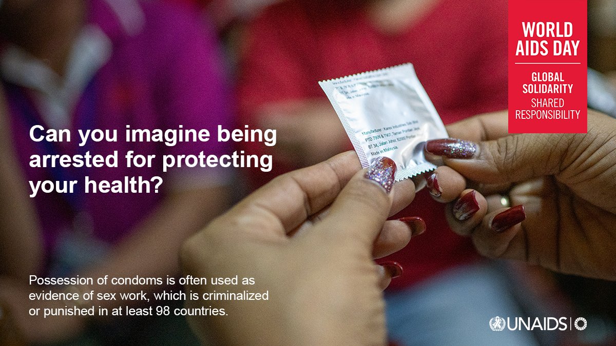 Female sex workers have a 30-times greater risk of getting HIV than the general population.
Stigma &amp; discrimination, criminalisation &amp; violence stop people from getting the health
care they need.

This #WorldAIDSDay fight for the right to health for all! adobe.ly/3khIIeS