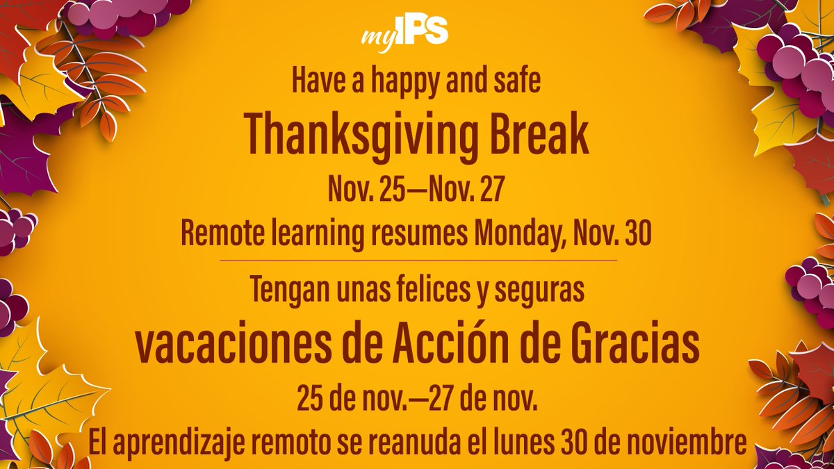 🍁 Enjoy Thanksgiving Break! 🍁