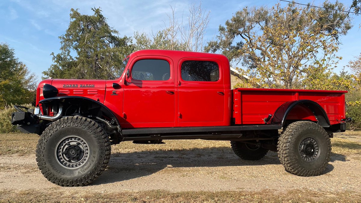 This 1949 @Dodge Power Wagon custom pickup powered by a 5.9-liter 24-valve ...